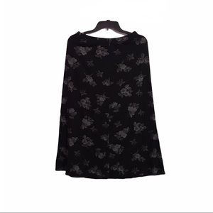 WOMEN Long Black Printed Skirt